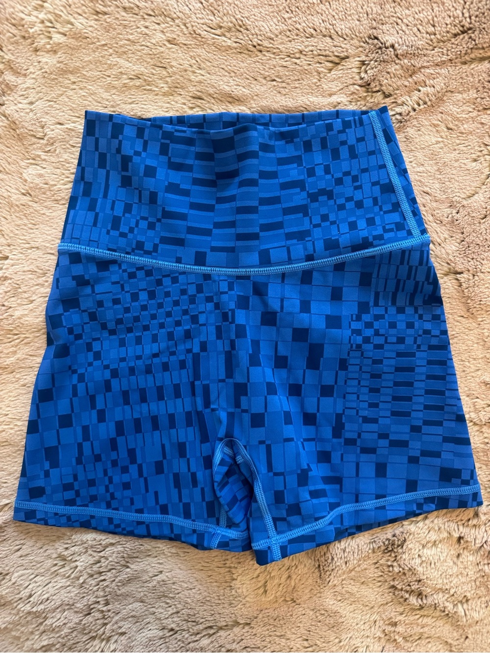 Aerie Blue patterned High-Waist Bike Shorts